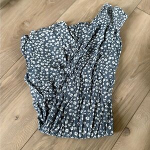 Billabong Blue Floral Wide Leg Pants